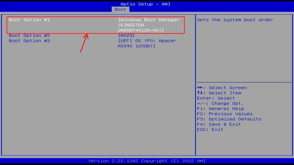 BIOS-Boot Option