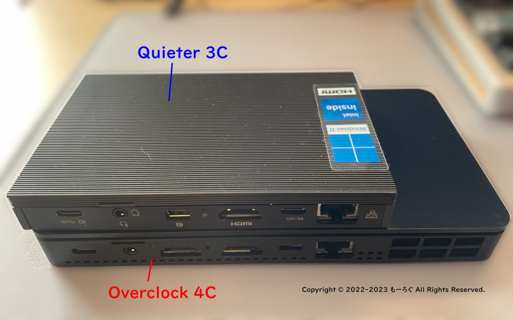 Overclock 4C-Quieter 3C うしろ