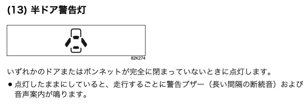 取説_半ドア警告