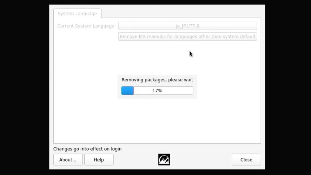 Remove MX manuals for languages other than system default