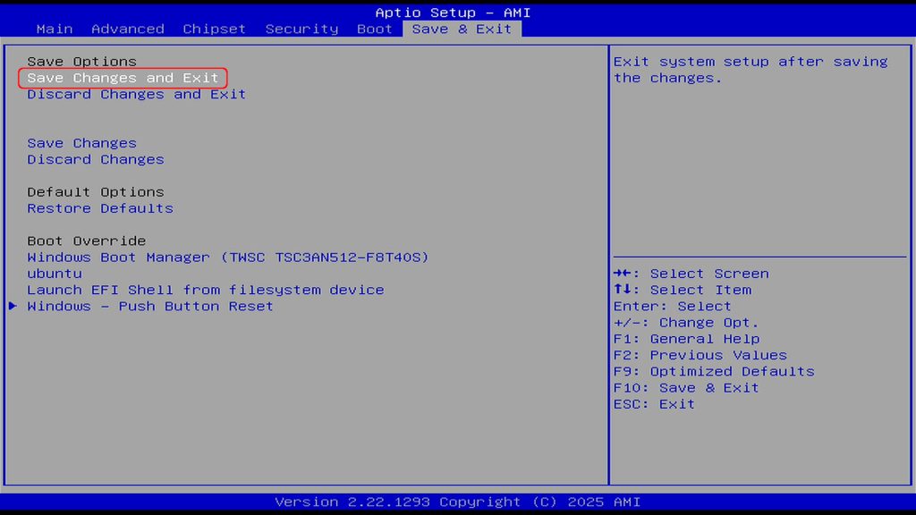 BIOS Save