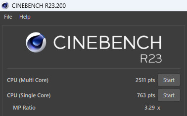 G9 CINEBENCH R23