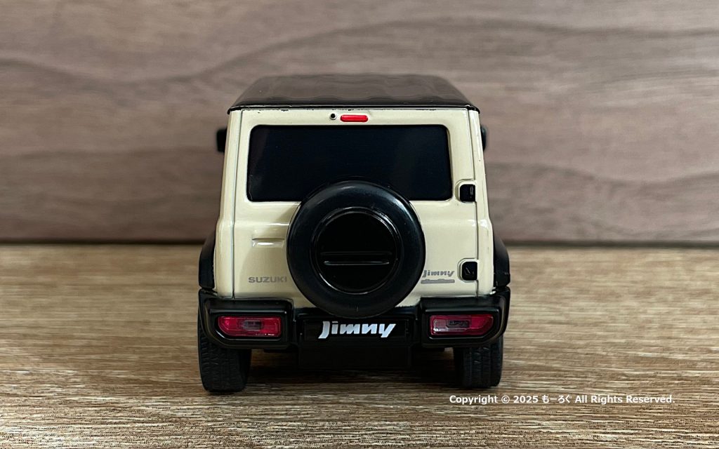 JB74W 1/43 プルバックミニカー 背面